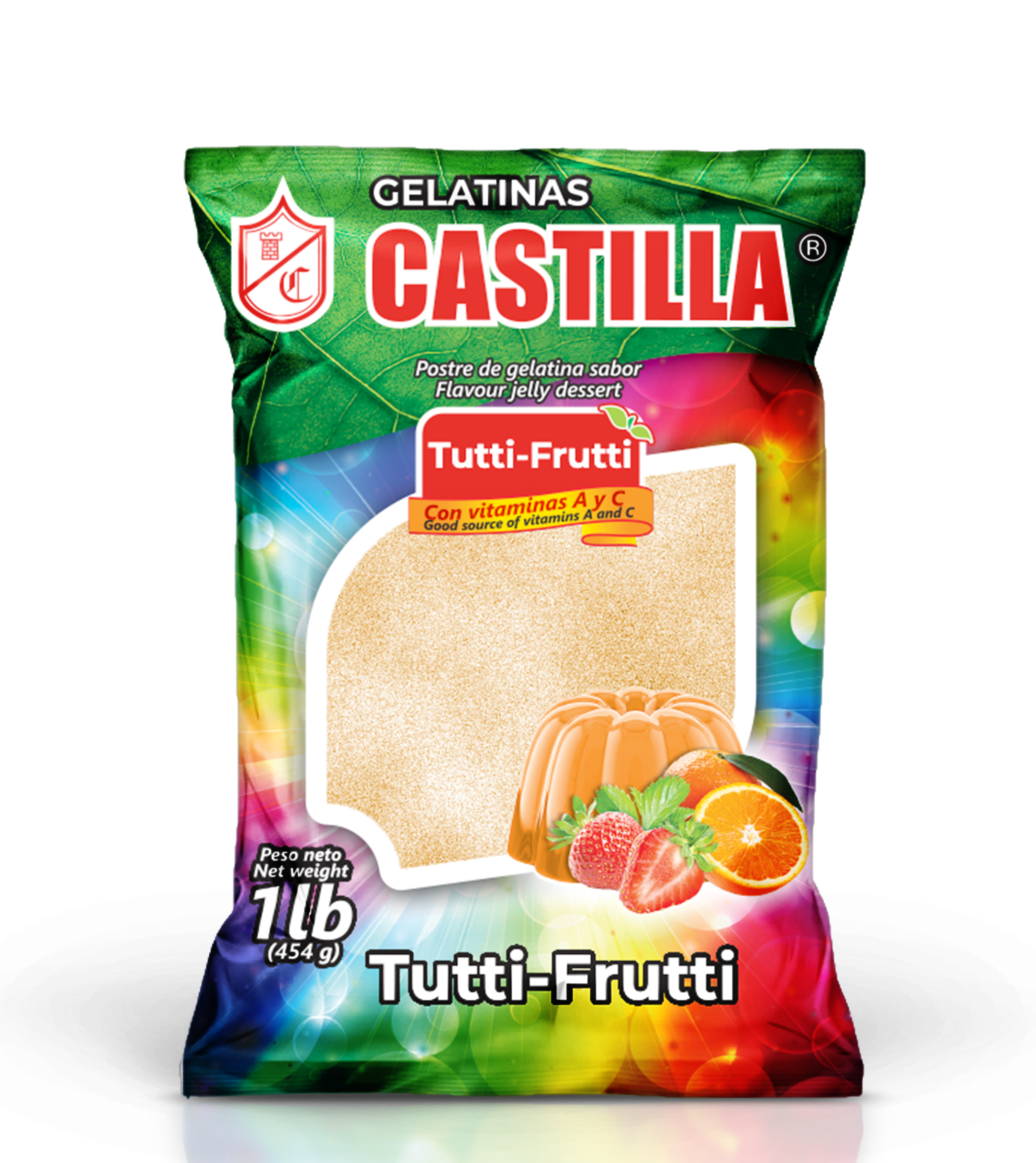 Gelatina castilla sabor Tutti-Frutti 450g